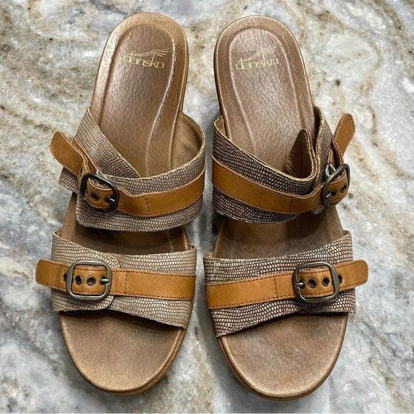 Dansko Women’s Jessie Sand Lizard Sandal Comfort Leather - Picture 2 of 12